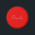 名前エレガントミニマルクラシカルリスト暖かい赤 マグネット<br><div class="desc">このテンプレートは全カスタマイズてのプロフェッショナルの職業に合わせることができる。</div>