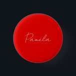 名前エレガントミニマルクラシカルリスト暖かい赤 缶バッジ<br><div class="desc">このテンプレートは全カスタマイズてのプロフェッショナルの職業に合わせることができる。</div>