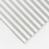 名前エレガントモノグラムと薄い灰色のグラデーションストライプ フリースブランケット (角)