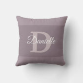 名前エレガントモノグラムイニシャル文字D手書きスクリプト クッション (裏面)
