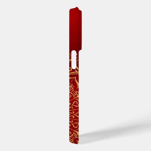 名前エレガントモノグラムレッドと金ゴールドマンダラ Case-Mate iPhoneケース (裏面 / 右)