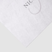 名前エレガントモノグラム |白とグレー 薄葉紙 (詳細)