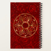 名前エレガントレッドと金ゴールドヴィンテージ馬術 ノートブック (裏面)