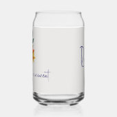 名前エレガント引用文紙クイル花 ガラス缶 (左)