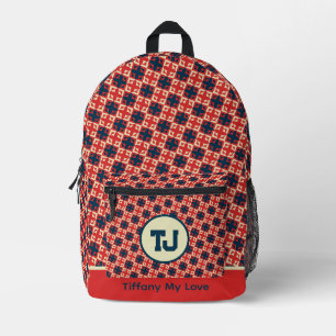 名前エレガント新学期パターン(の模様が)あるBackpack プリントバックパック