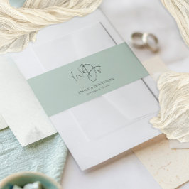 名前エレガントSage'sを実行するDateスクリプ結婚ト 招待状ベリーバンド