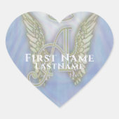 名前エンジェル記念ステッカーの追加 ハートシール (正面)
