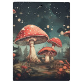 名前エンチャントパーソナライズされた魔法妖精キノコ クリップボード (裏面)