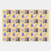 名前エージフォトスケートボードスケートボーダー誕生日 ラッピングペーパーシート (正面3)