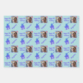 名前エージフォトスケートボードスケートボーダー誕生日 ラッピングペーパーシート (正面)