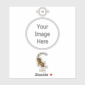 名前オレンジペイズリーベンガルキッテンヨガストレッチ シール (シート)