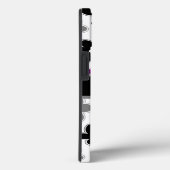 名前オンエースプライドフラワーズパープルグレー白黒 Case-Mate iPhoneケース (裏面 / 右)