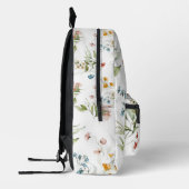 名前オンオランダアートウォーターカラーフローラルパターン プリントバックパック (左)
