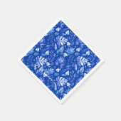 名前オンコバルトブルー熱帯葉カクテル スタンダードカクテルナプキン (角)