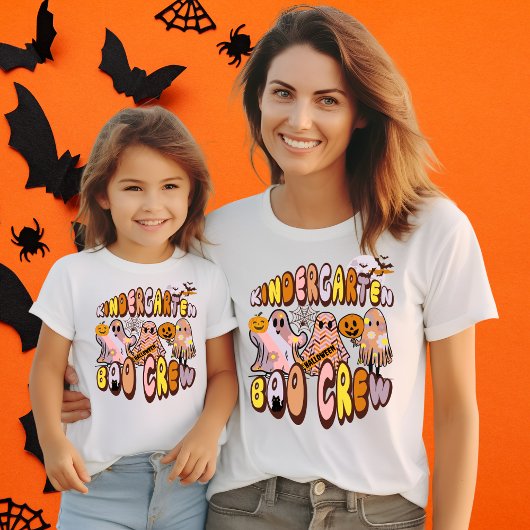 名前オンバックレトロ幽霊幼稚園ブクルー Tシャツ