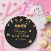 名前オンフェスティバルハッピーニューイヤー9インラウンド ペーパープレート (パーティー)