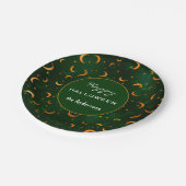 名前オン三日月&星《写真》ぼけ味パターン7-in ペーパープレート (アングル)