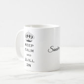 名前オンQuilling 保 Calm 11ozクラシックマグ コーヒーマグカップ (正面左)