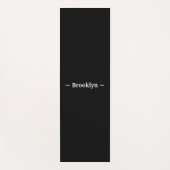 名前カスタマイズの変更文字白黒 ヨガマット (正面)