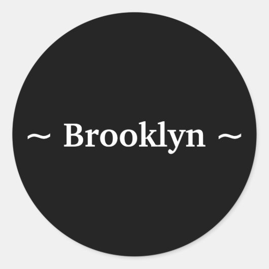 名前カスタマイズの変更文字白黒 ラウンドシール (正面)