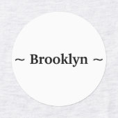 名前カスタマイズの変更文字白黒 ラベル (デザイン1)