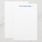 名前カスタマイズの変更文字青白 便箋 (正面/裏面)