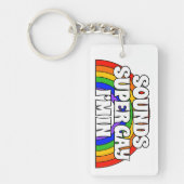 名前カスタマイズサウンドすごいゲイ。私は入っている。 キーホルダー (正面)