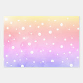 名前カスタマイズハッピーバースデーCupkakes/水玉模様 ラッピングペーパーシート (正面2)