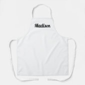 名前カスタマイズモノグラム黒whiでパーソナライズ エプロン (正面)