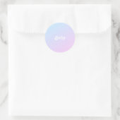 名前カスタマイズ写真赤ちゃんシャワー、誕生日 ラウンドシール (バッグ)