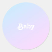 名前カスタマイズ写真赤ちゃんシャワー、誕生日 ラウンドシール (正面)