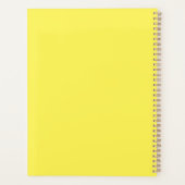 名前カスタマイズ、黄色の白でカスタマイズ プランナー手帳 (裏面)