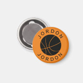 名前カスタムとカラー付きバスケカスタムットマグネット マグネット (正面/裏面)