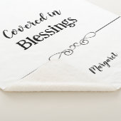 名前カスタムとメッセージ付きシェルパ毛布 シェルパブランケット (3/4)