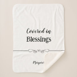 名前カスタムとメッセージ付きシェルパ毛布 シェルパブランケット