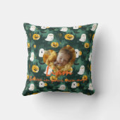 名前カスタムと写真を添えたハロウィン枕 クッション (裏面)