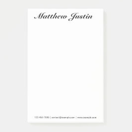 名前カスタムと情報を含むポストイット連絡ノート ポストイット