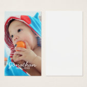 名前カスタムと日付の付いた写真 (正面&裏面)