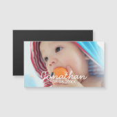 名前カスタムと日付の付いた写真 (正面/裏面)