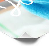 名前カスタムと日付の付いた写真 ポスター (コーナー)