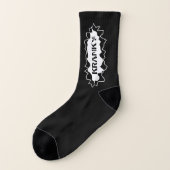 名前カスタムまたは不機嫌なおもしろい表情の靴下 ソックス (左外側)