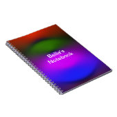 名前カスタムを追加Neon Blue、Purple、Green、Orange ノートブック (右側)