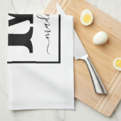 名前カスタムキッチンタオルのギフト キッチンタオル (四つ折り)