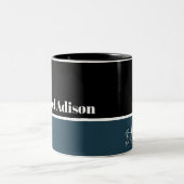 名前カスタムスクリプト特別なエレガント最高の叔父のギフト ツートーンマグカップ (中央)