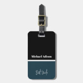 名前カスタムスクリプト特別なエレガント最高の叔父のギフト ラゲッジタグ (正面縦)