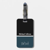 名前カスタムスクリプト特別なエレガント最高の叔父のギフト ラゲッジタグ (裏面縦)