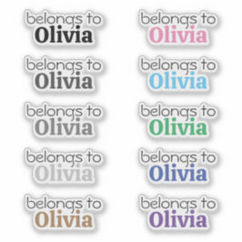 名前カスタムラベルステッカーの「所属」 シール