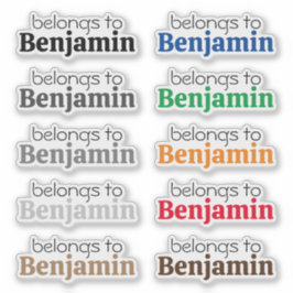 名前カスタムラベルステッカーの「所属」 シール