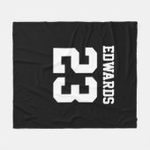 名前カスタム付きスポーツ番号フリースブランケット フリースブランケット (正面(横))