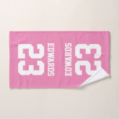 名前カスタム付きスポーツ ハンドタオル (ハンドタオル)